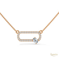0.60 CT. Oval Link Diamond Pendant