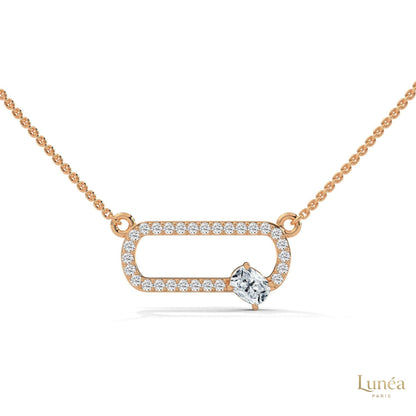 0.60 CT. Oval Link Diamond Pendant