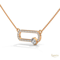 0.60 CT. Oval Link Diamond Pendant