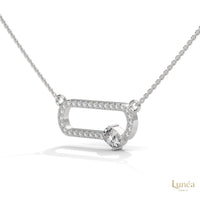 0.60 CT. Oval Link Diamond Pendant