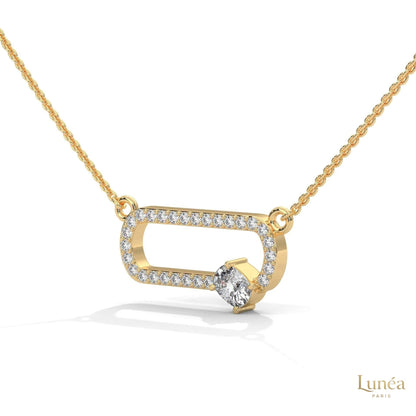 0.60 CT. Oval Link Diamond Pendant