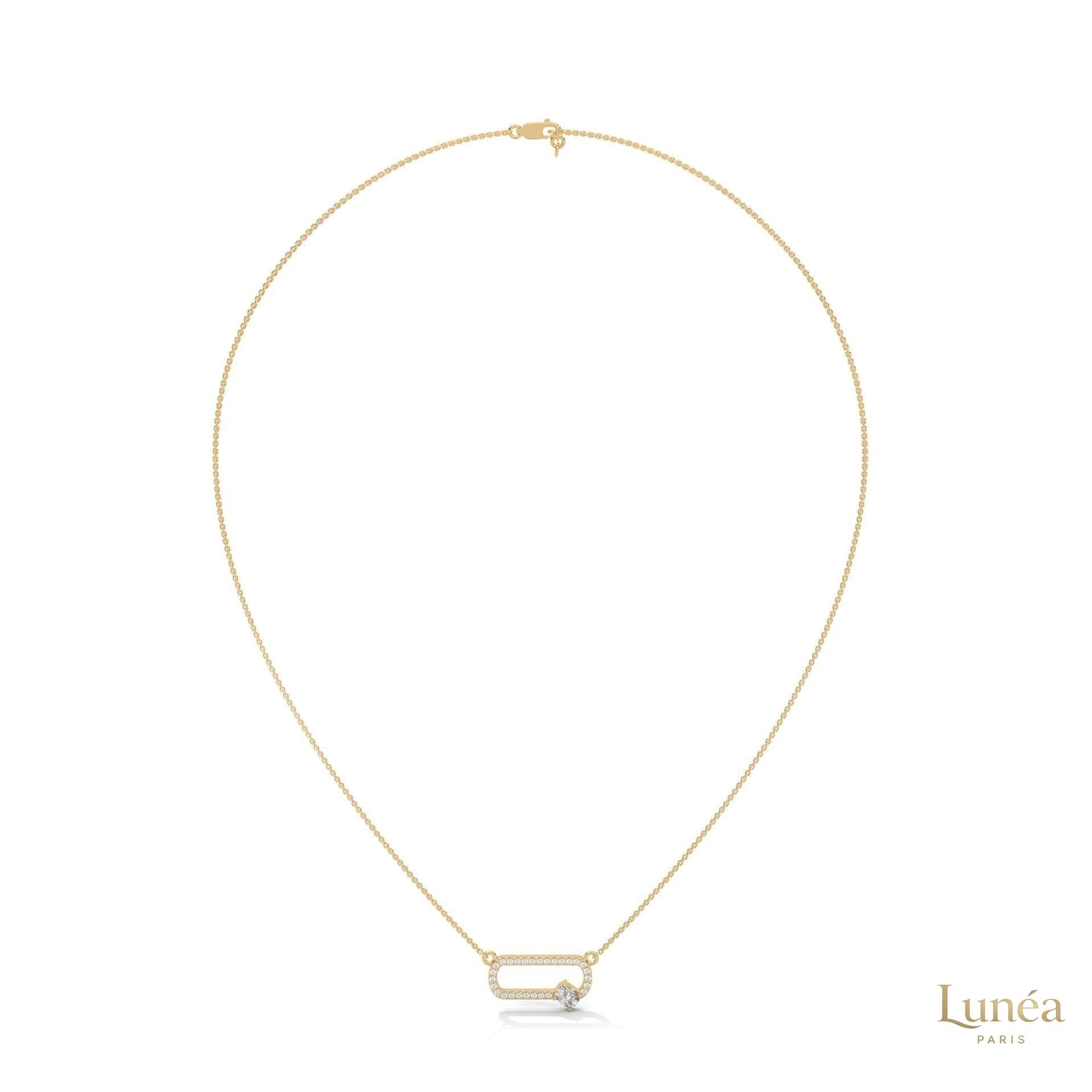 0.60 CT. Oval Link Diamond Pendant
