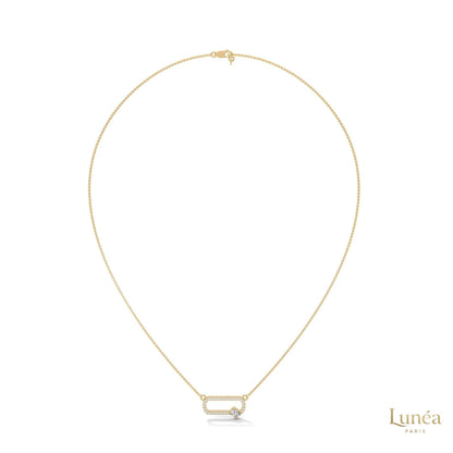 0.60 CT. Oval Link Diamond Pendant