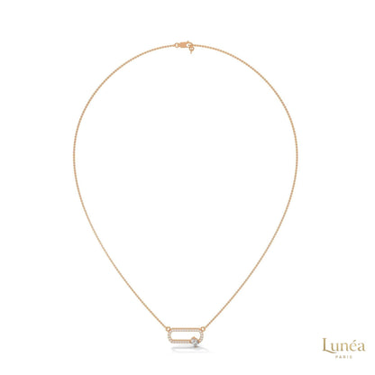 0.60 CT. Oval Link Diamond Pendant