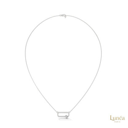 0.60 CT. Oval Link Diamond Pendant