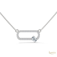 0.60 CT. Oval Link Diamond Pendant