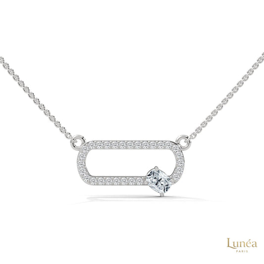 0.60 CT. Oval Link Diamond Pendant