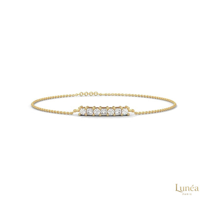 0.60 Ct. Princess Cut Bar Lab Diamond Bracelet