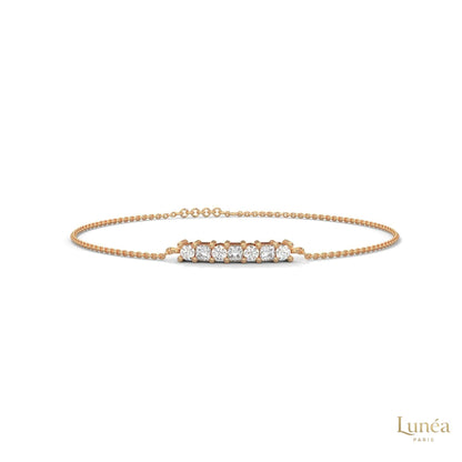 0.60 Ct. Princess Cut Bar Lab Diamond Bracelet