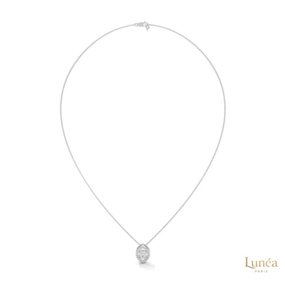 0.65 CT. Marquise Halo Diamond Pendant