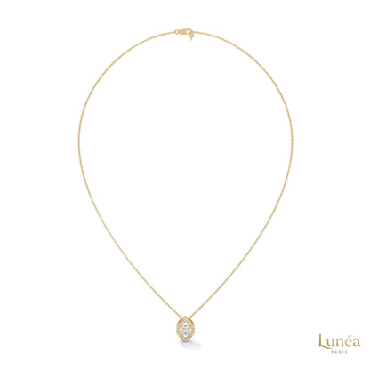 0.65 CT. Marquise Halo Diamond Pendant