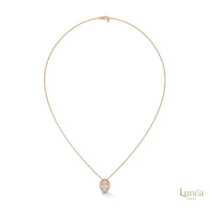 0.65 CT. Marquise Halo Diamond Pendant