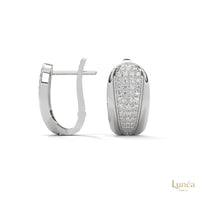 0.70 CT. Tapered Pavé Diamond Huggie Earrings