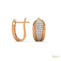 0.70 CT. Tapered Pavé Diamond Huggie Earrings