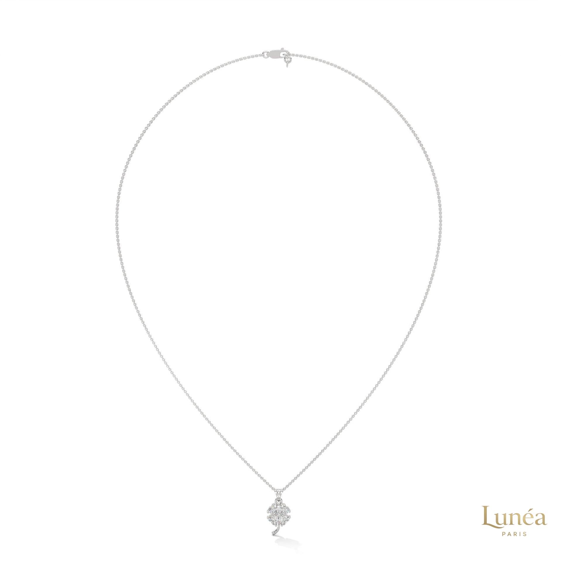 0.70 Ct. Diamond Four-Leaf Clover Pendant