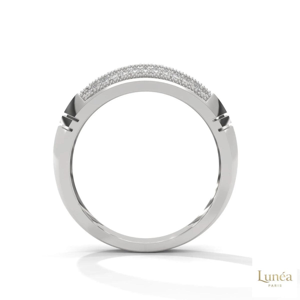 0.70 Ct. Men’s Lab Diamond Ring | Sculpted Pavé Finish