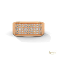 0.70 Ct. Men’s Wide Pavé Lab Diamond Ring | Luxury