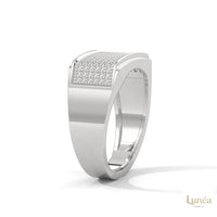 0.70 Ct. Men’s Wide Pavé Lab Diamond Ring | Luxury