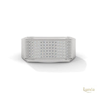0.70 Ct. Men’s Wide Pavé Lab Diamond Ring | Luxury