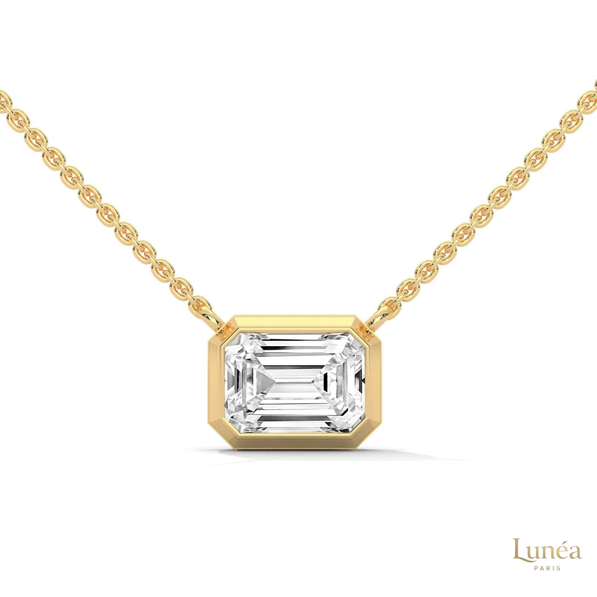 0.75 CT. Emerald-Cut Lab Diamond Pendant