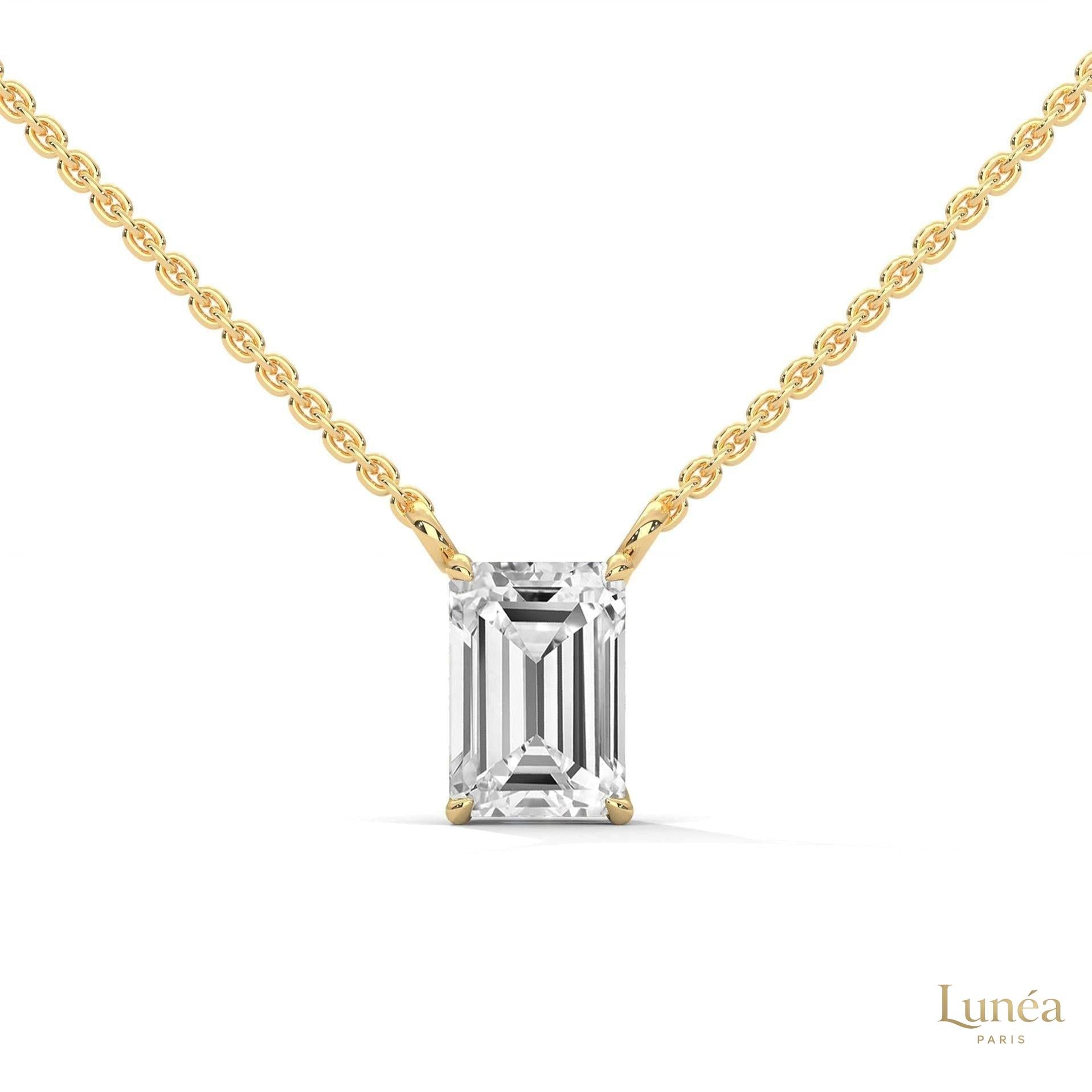 0.75 CT. Emerald-Cut Lab Diamond Pendant