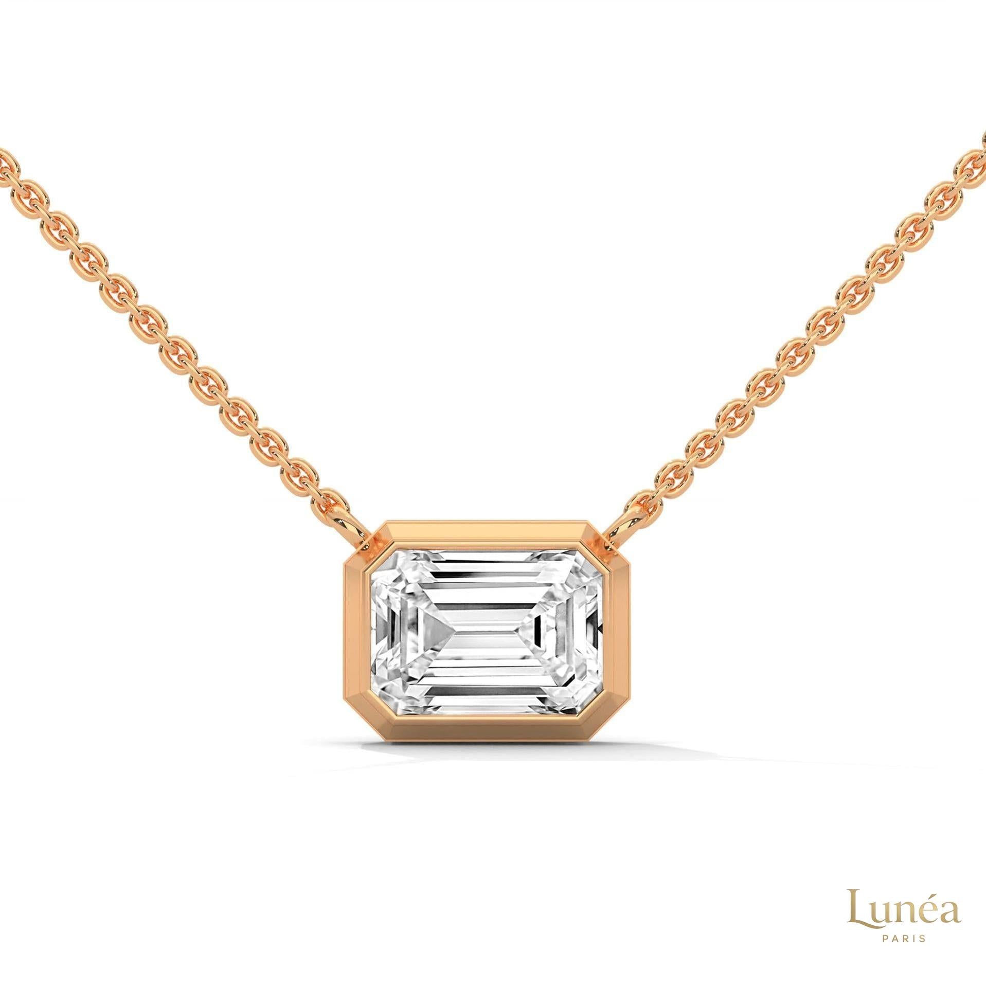 0.75 CT. Emerald-Cut Lab Diamond Pendant