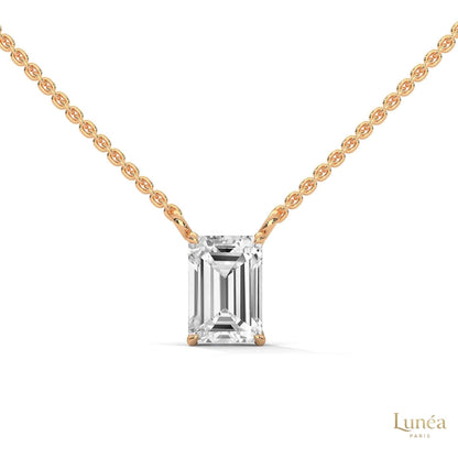 0.75 CT. Emerald-Cut Lab Diamond Pendant
