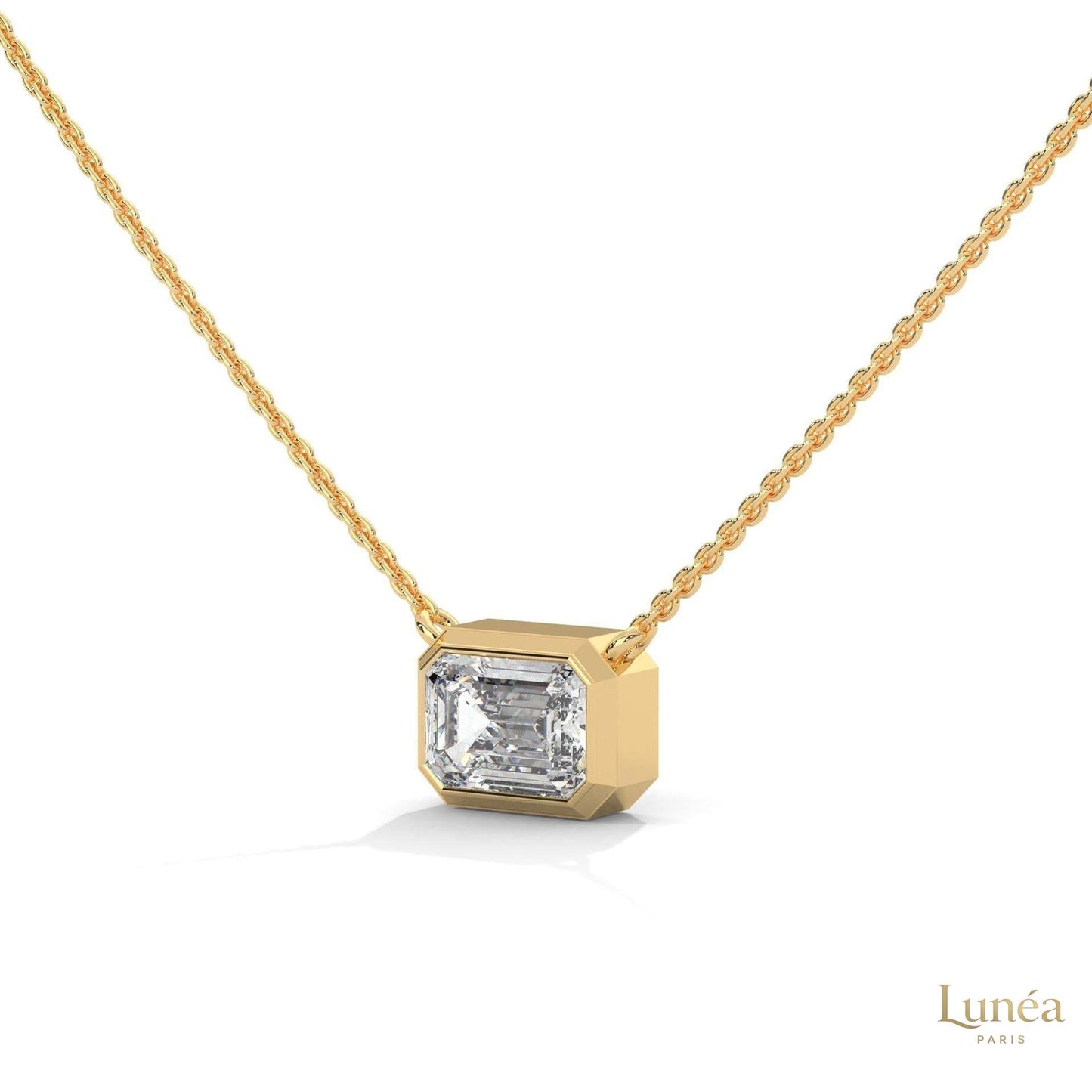 0.75 CT. Emerald-Cut Lab Diamond Pendant