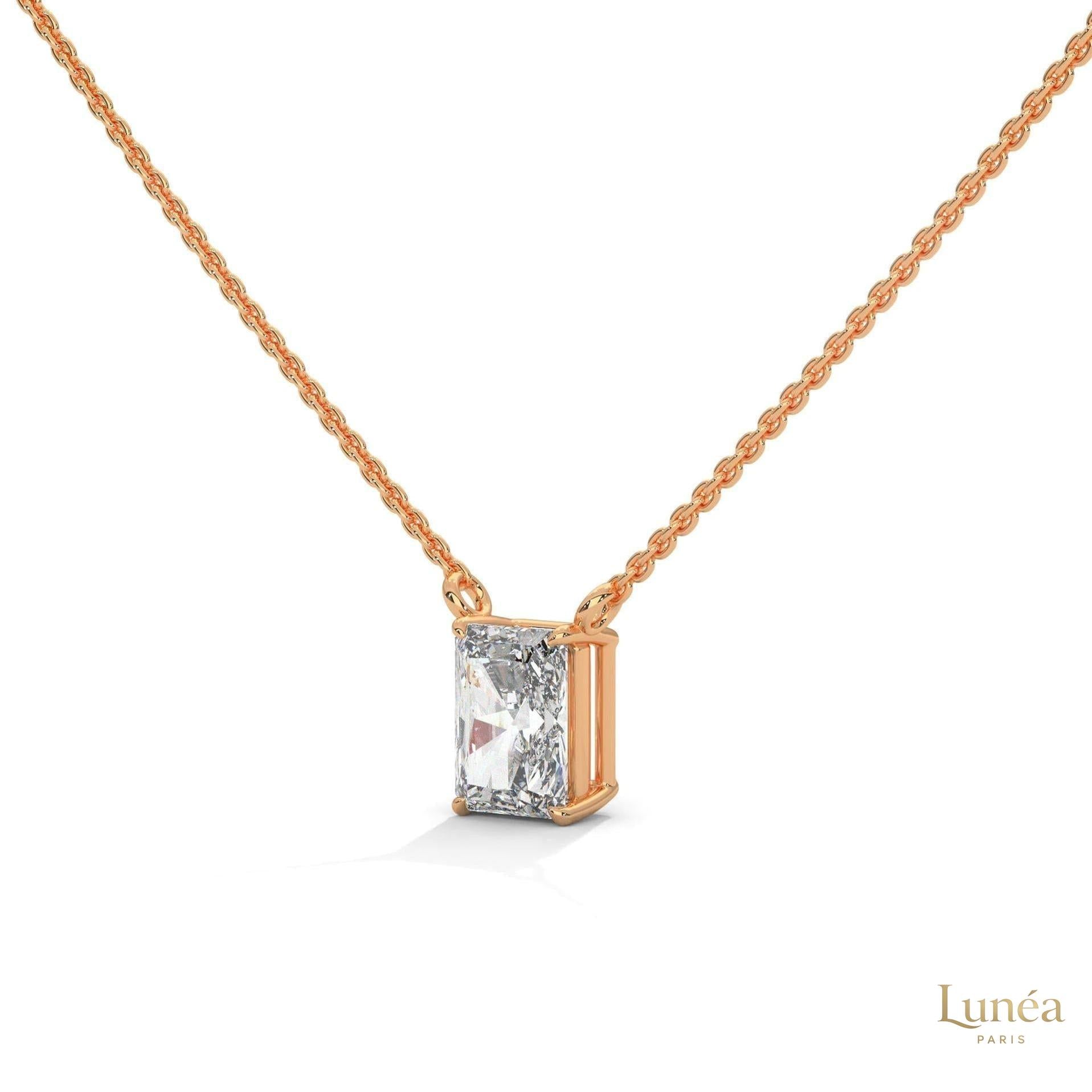 0.75 CT. Emerald-Cut Lab Diamond Pendant