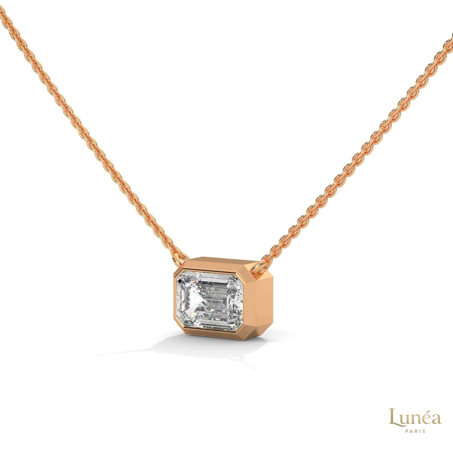 0.75 CT. Emerald-Cut Lab Diamond Pendant