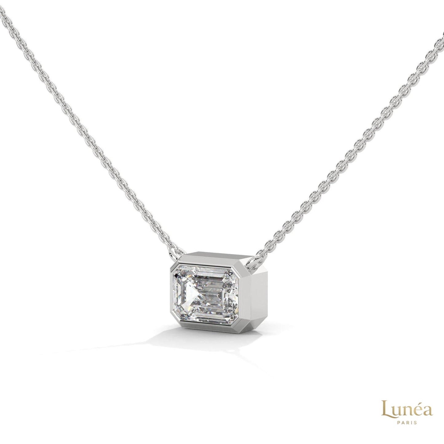 0.75 CT. Emerald-Cut Lab Diamond Pendant