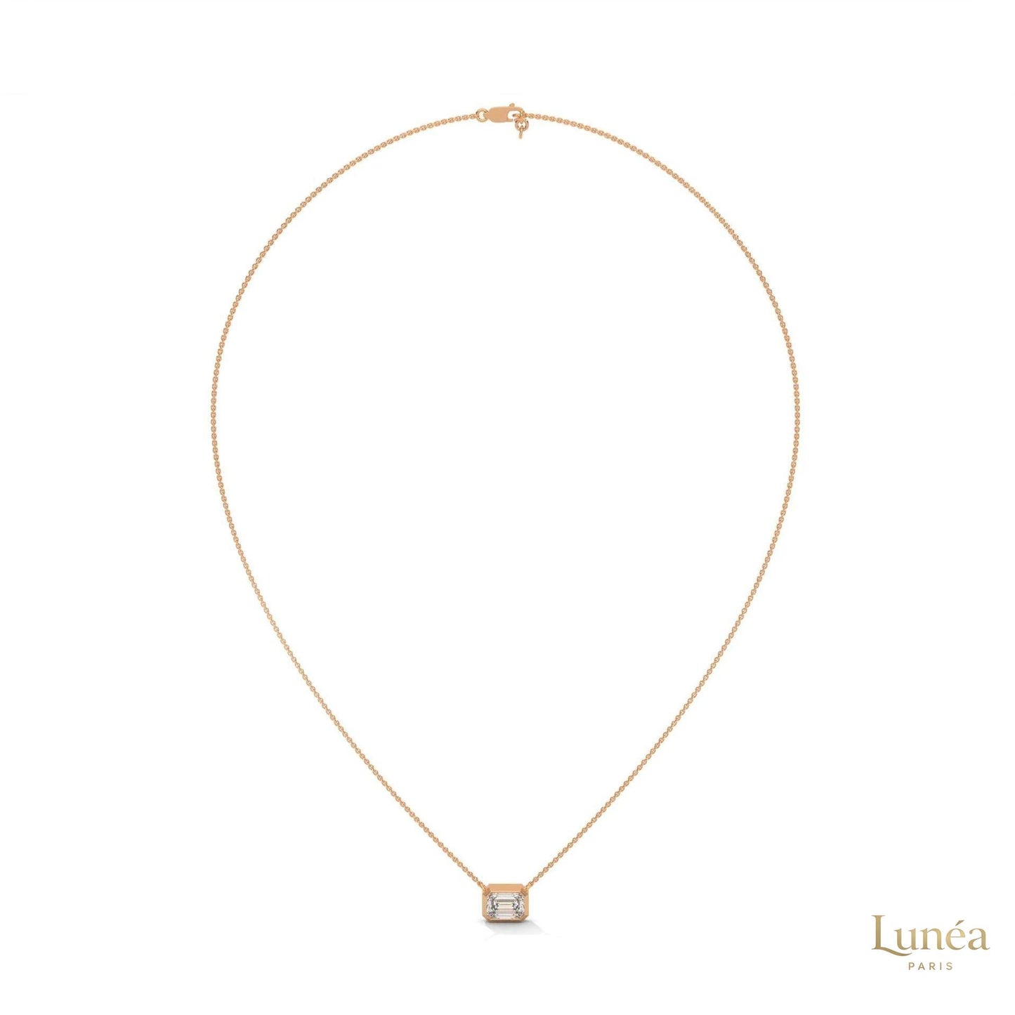 0.75 CT. Emerald-Cut Lab Diamond Pendant