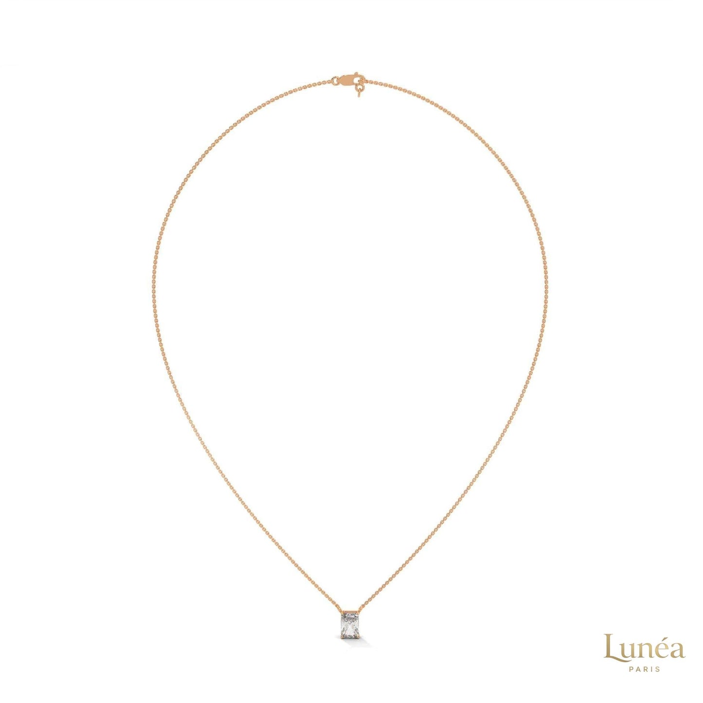 0.75 CT. Emerald-Cut Lab Diamond Pendant
