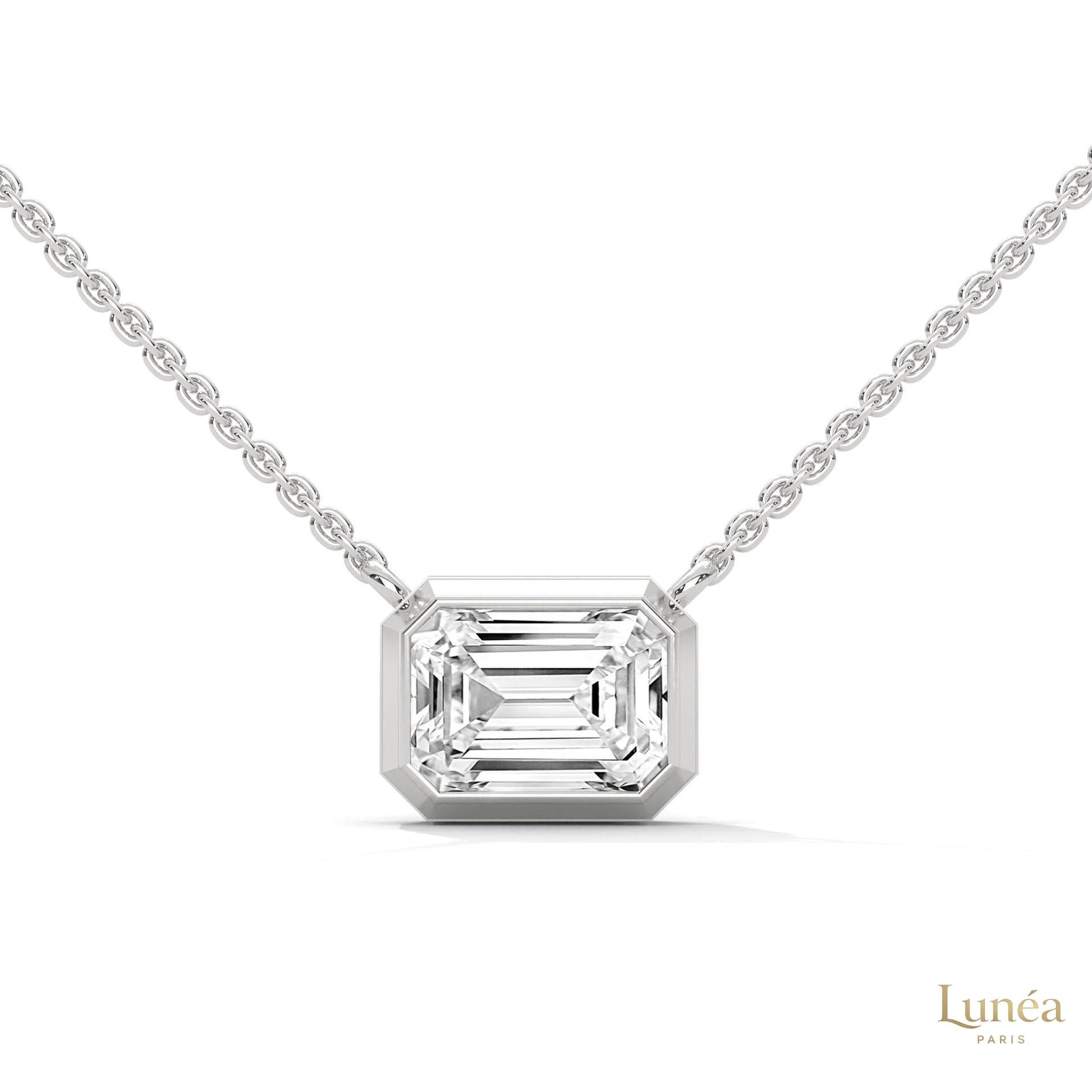 0.75 CT. Emerald-Cut Lab Diamond Pendant