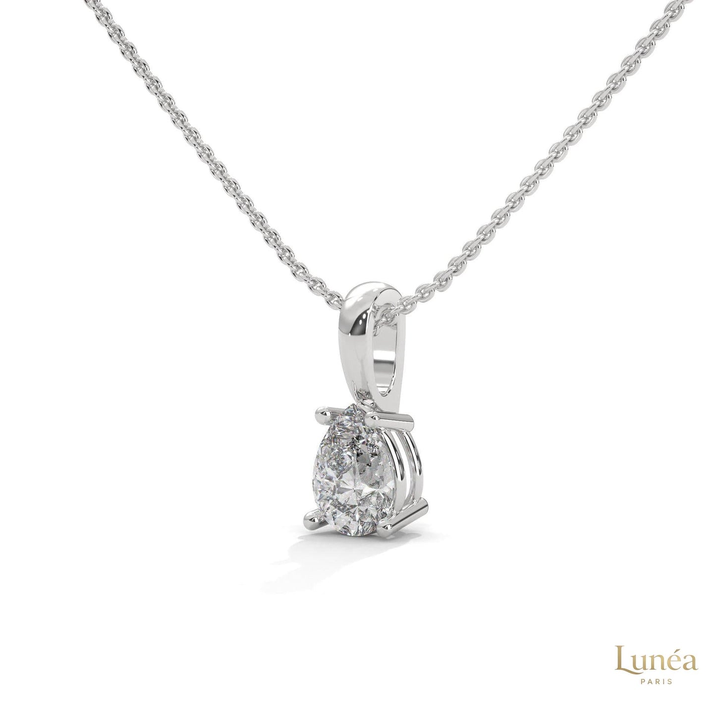 0.75 CT. Pear Lab Diamond Pendant