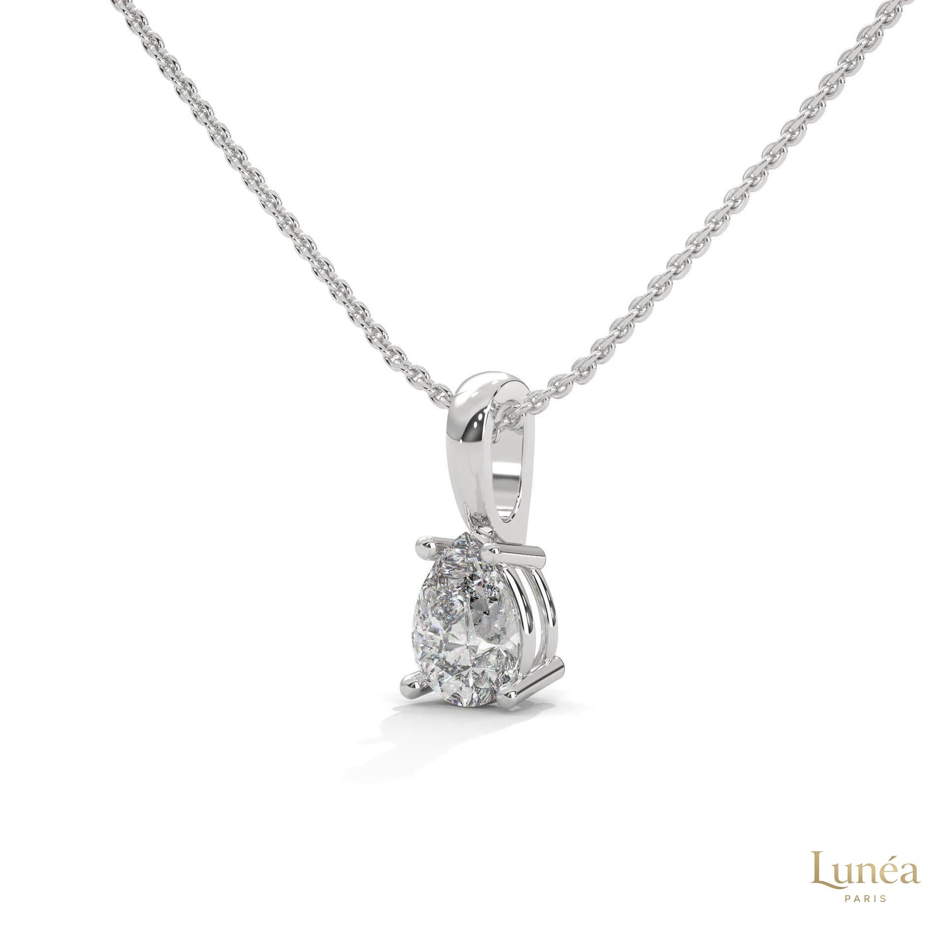 0.75 CT. Pear Lab Diamond Pendant