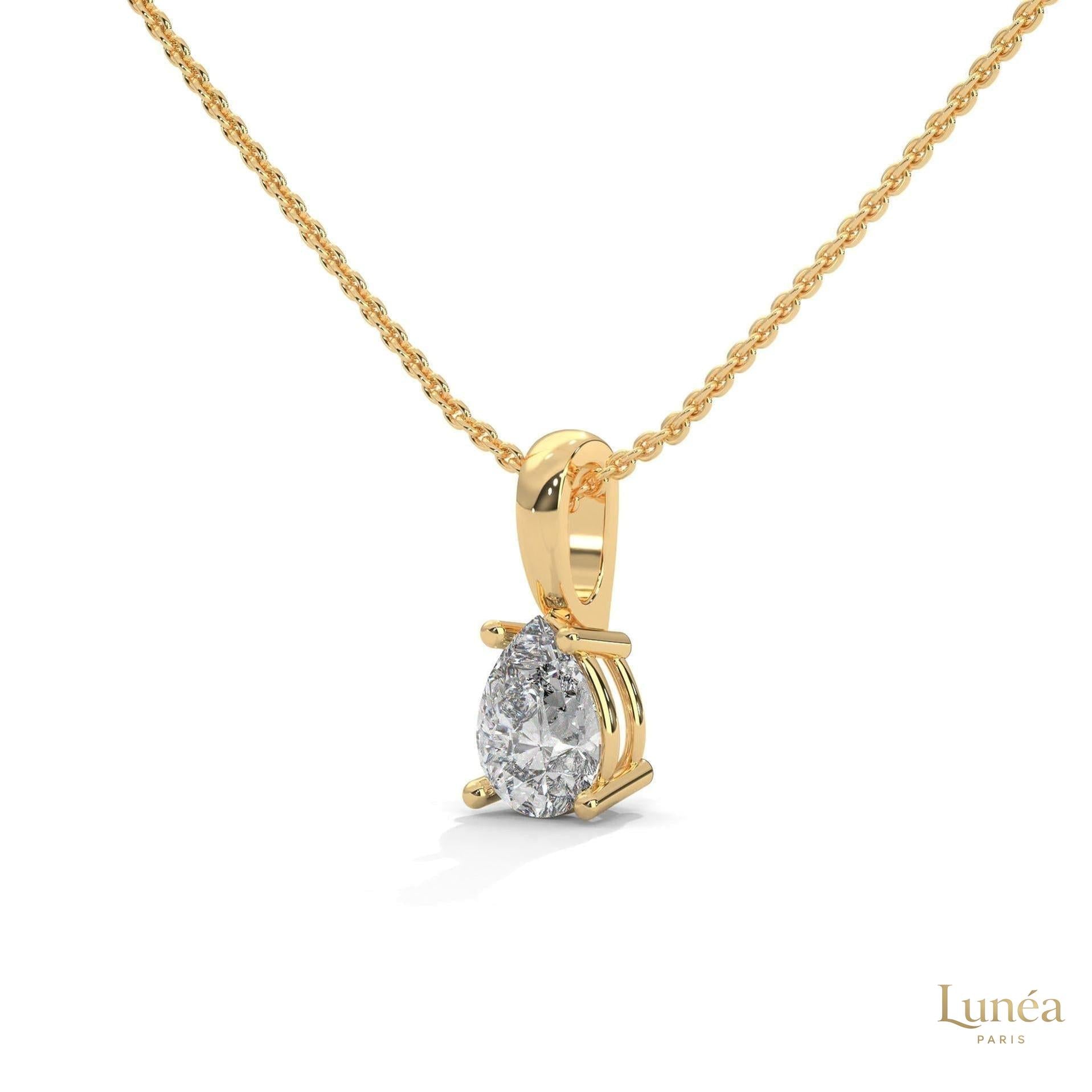 0.75 CT. Pear Lab Diamond Pendant