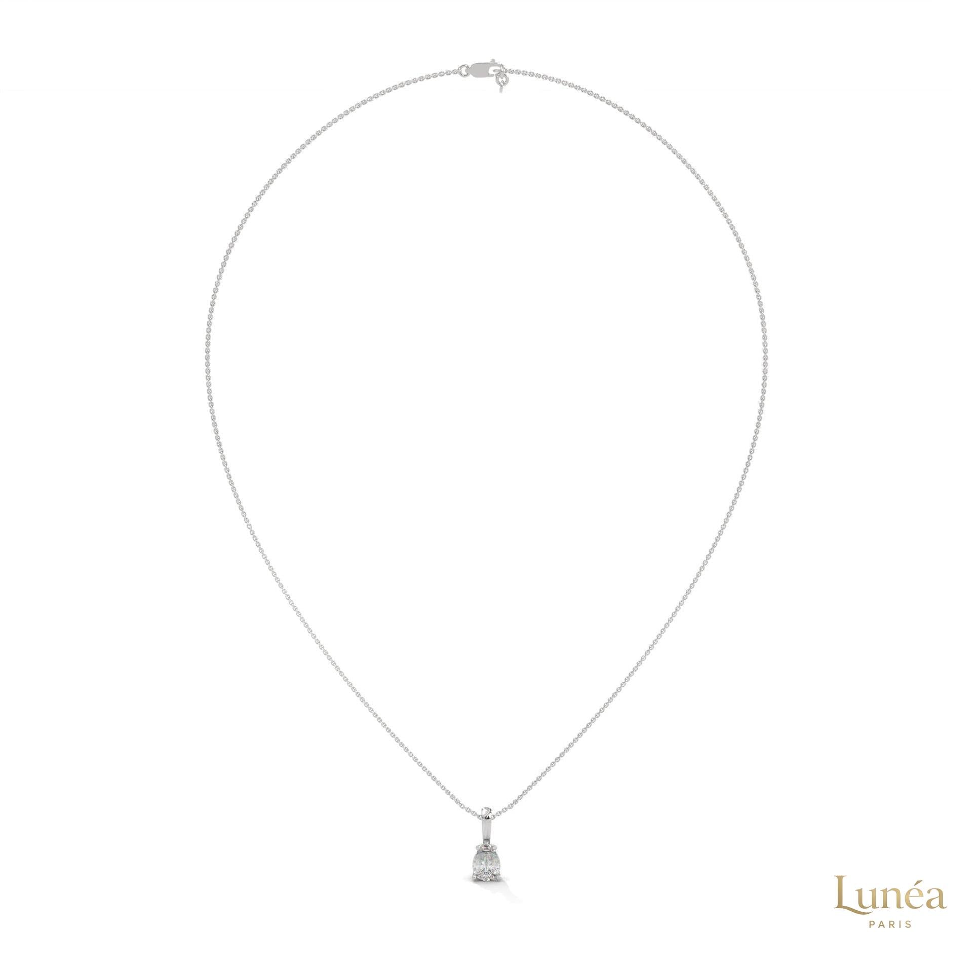 0.75 CT. Pear Lab Diamond Pendant