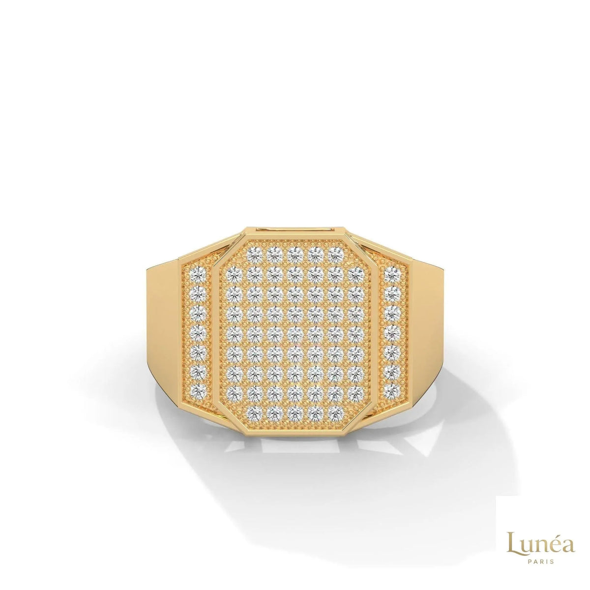 0.75 Ct. Lab Diamond Octagon Men's Ring