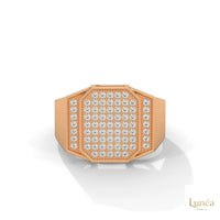 0.75 Ct. Lab Diamond Octagon Men's Ring