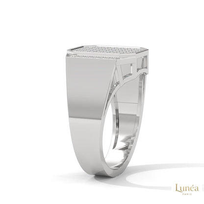 0.75 Ct. Lab Diamond Octagon Men's Ring