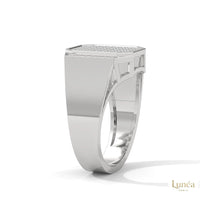 0.75 Ct. Lab Diamond Octagon Men's Ring