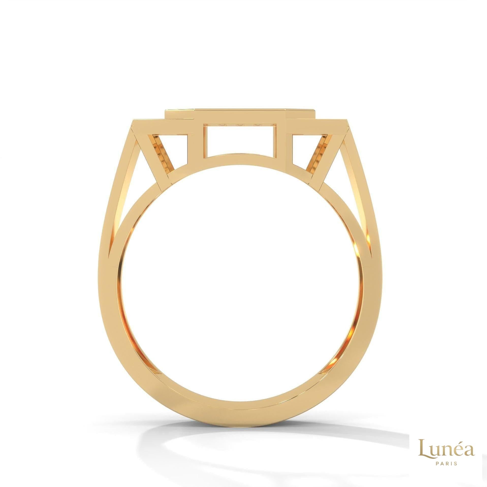 0.75 Ct. Lab Diamond Octagon Men's Ring