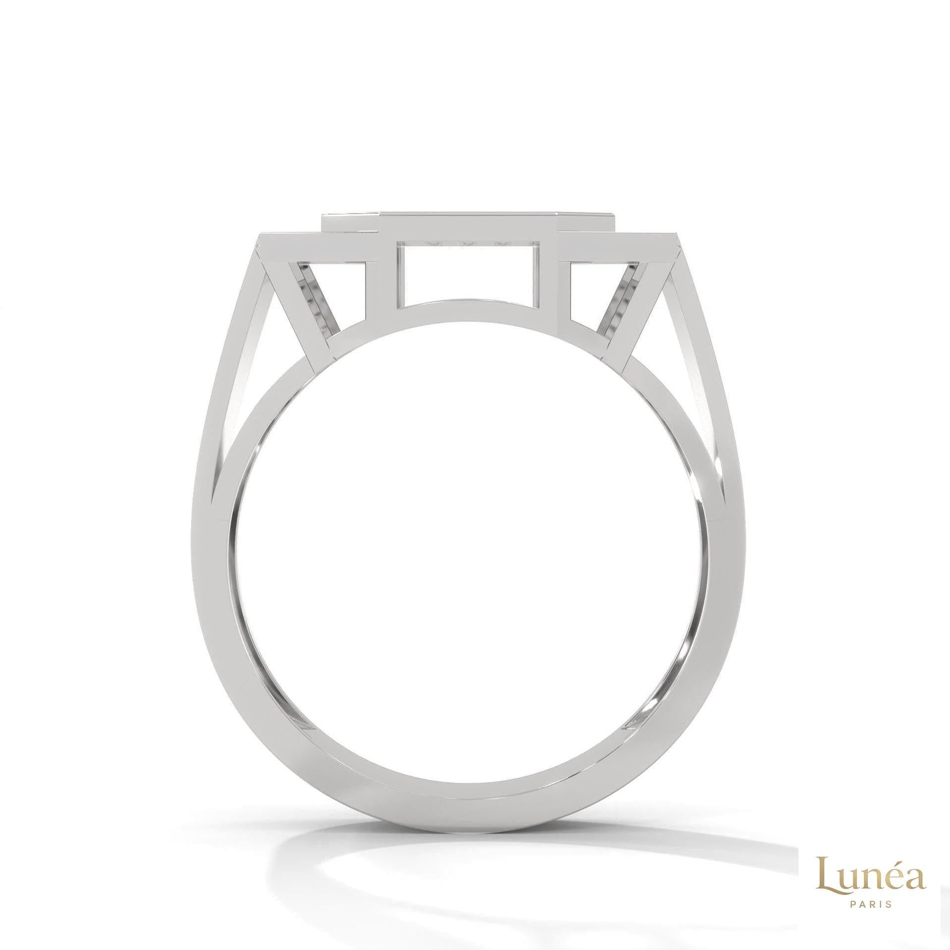 0.75 Ct. Lab Diamond Octagon Men's Ring
