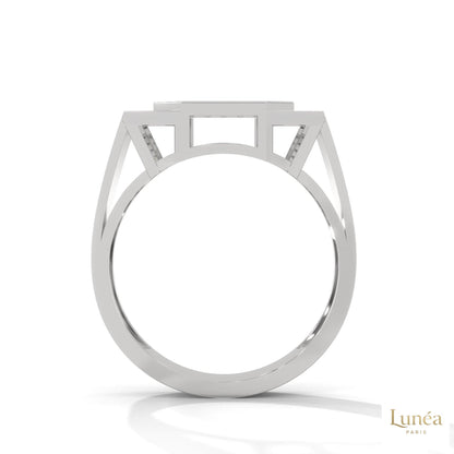 0.75 Ct. Lab Diamond Octagon Men's Ring