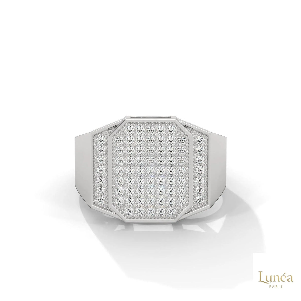 0.75 Ct. Lab Diamond Octagon Men's Ring