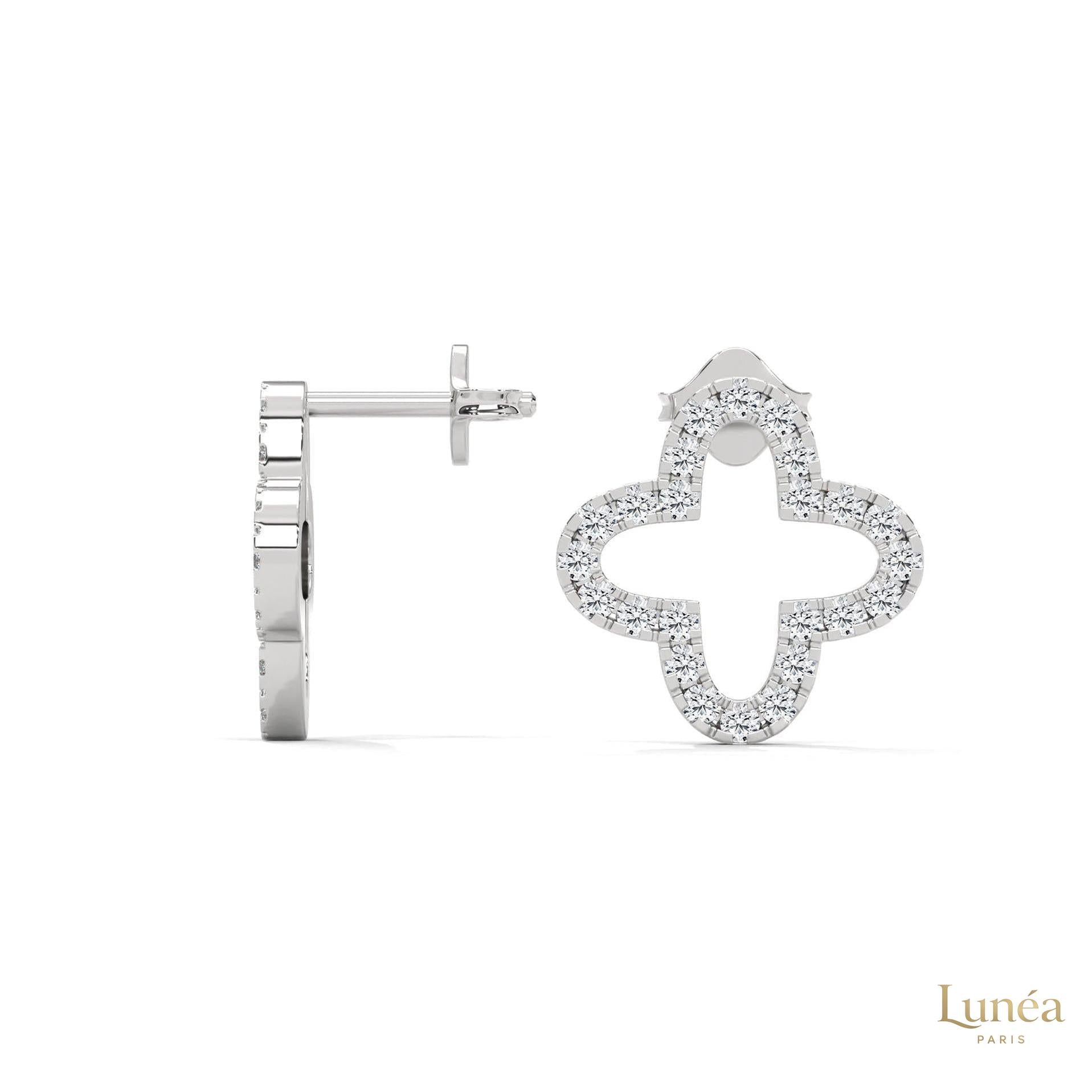 0.80 CT. Cross-Shaped Diamond Earrings