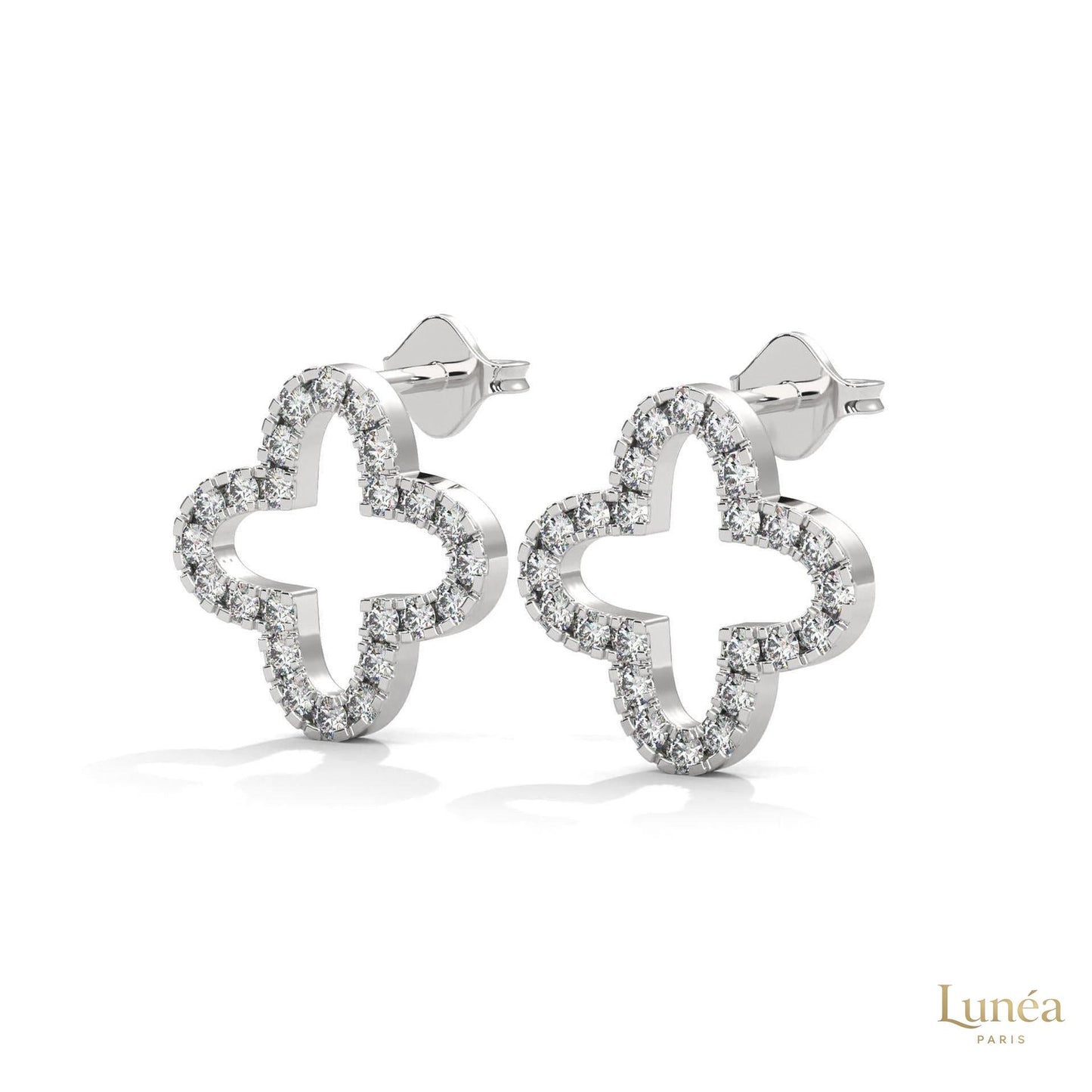 0.80 CT. Cross-Shaped Diamond Earrings