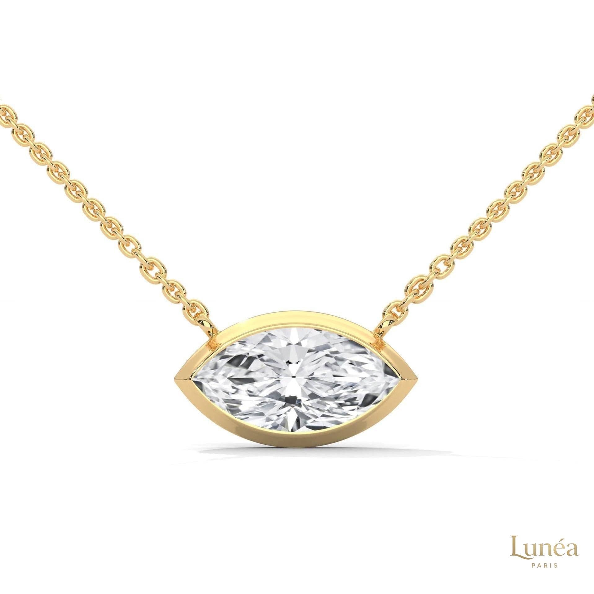 0.85 CT. Marquise Lab Diamond Pendant