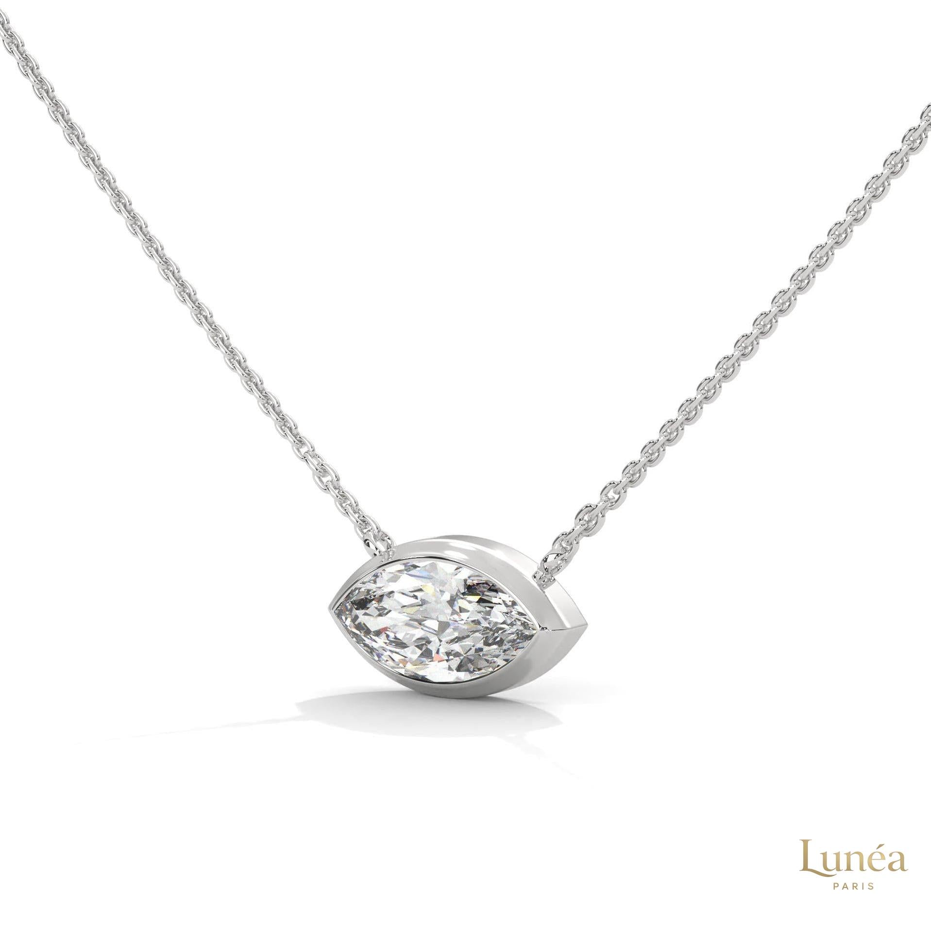 0.85 CT. Marquise Lab Diamond Pendant
